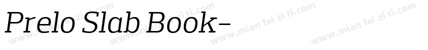 Prelo Slab Book字体转换